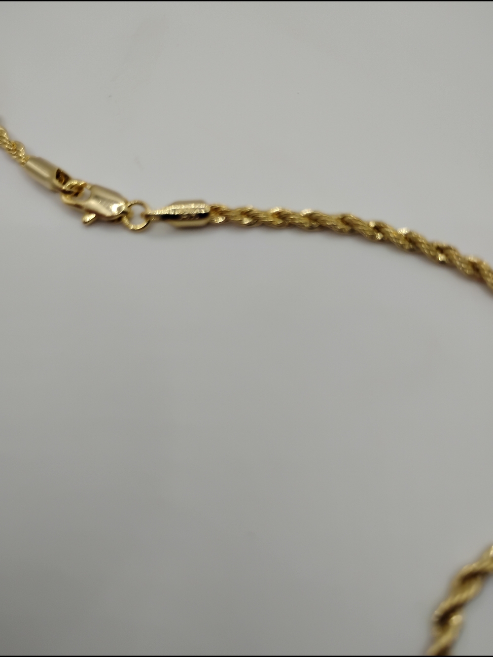 Gucci Gold Double G Crystal Authentic Pendant On A 14K Rope Necklace - Picture 8 of 16